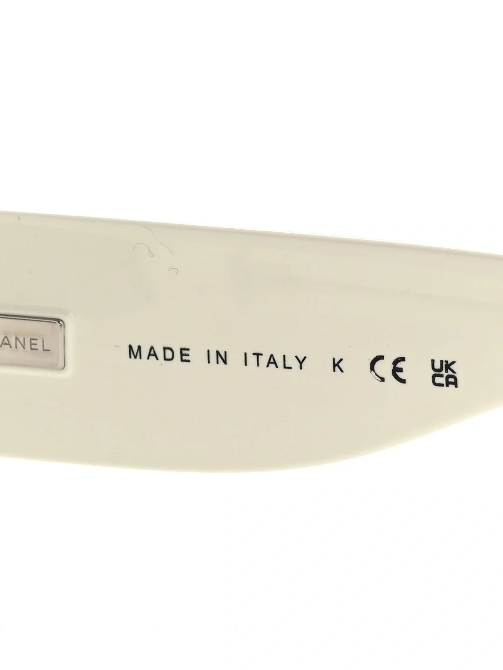 CHANEL Acetate cat Eyes Sunglasses BLACK/White with Dark Gray Lenses